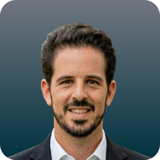 Antonio's branded profile picture, rendered from the same headshot