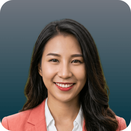 Stephanie's branded profile picture, rendered from the same headshot