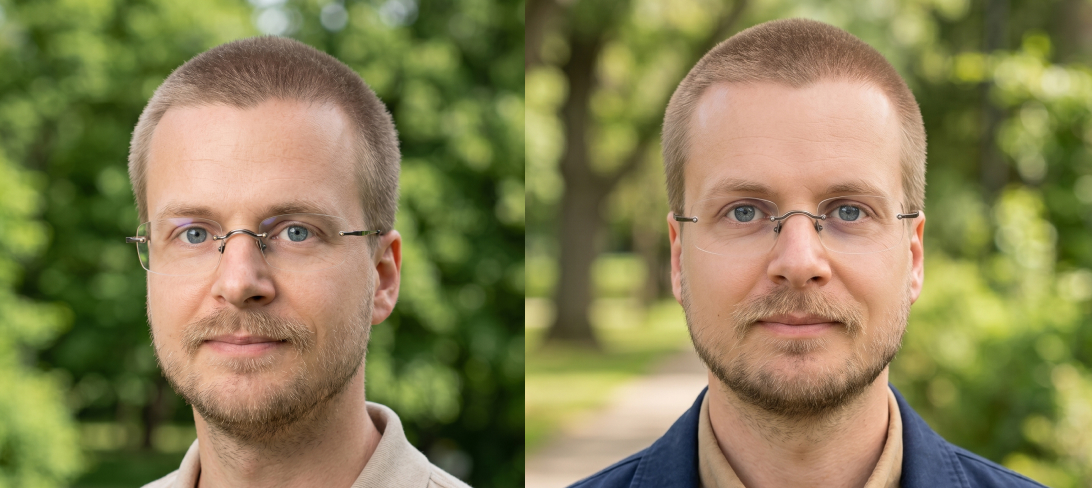 Finished studio-quality AI headshot from 2025